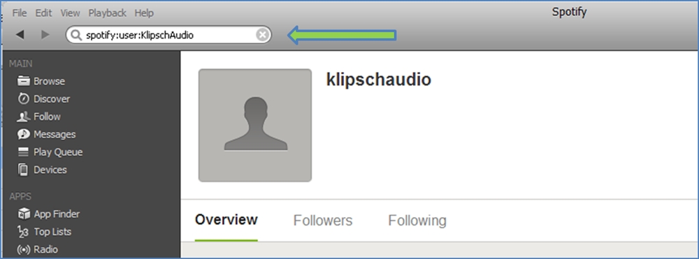 Klipsch Spotify Profile Page